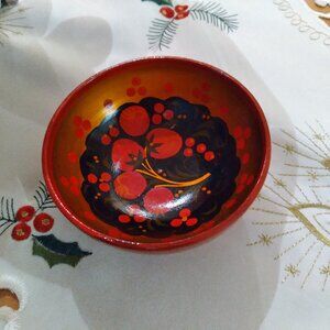 Vintage, Handmade Wooden Bowl, Made in Ukraine